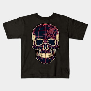 Skull with map Kids T-Shirt